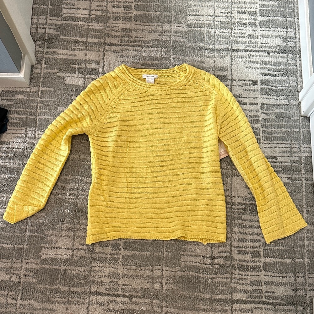 Sunny Yellow Crew Neck Sweater